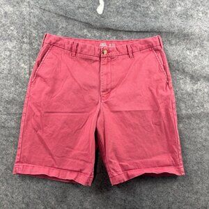 Izod Saltwater Shorts Mens 34 Coral Pink Chino Cotton Stretch Flat Front Travel